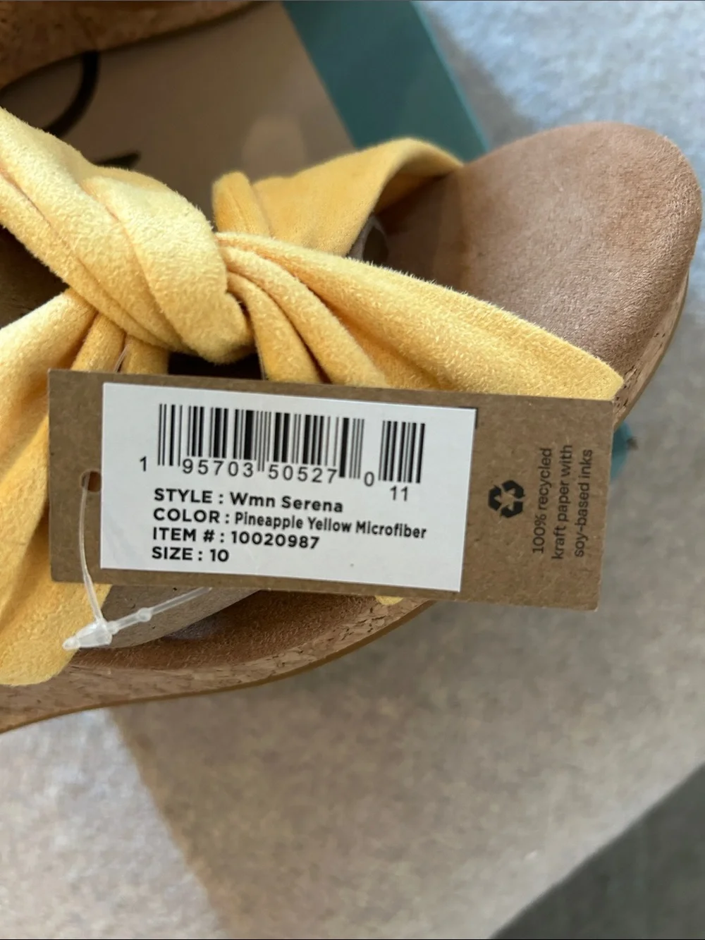 Toms Yellow Twist-Knot Slide Sandals